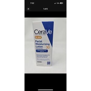CeraVe AM Facial Moisturizing Lotion with Sunscreen SPF 30 Oil-Free 3 Oz 07/3027